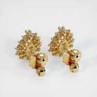 18K Yellow Gold Halo Earring Setting Image