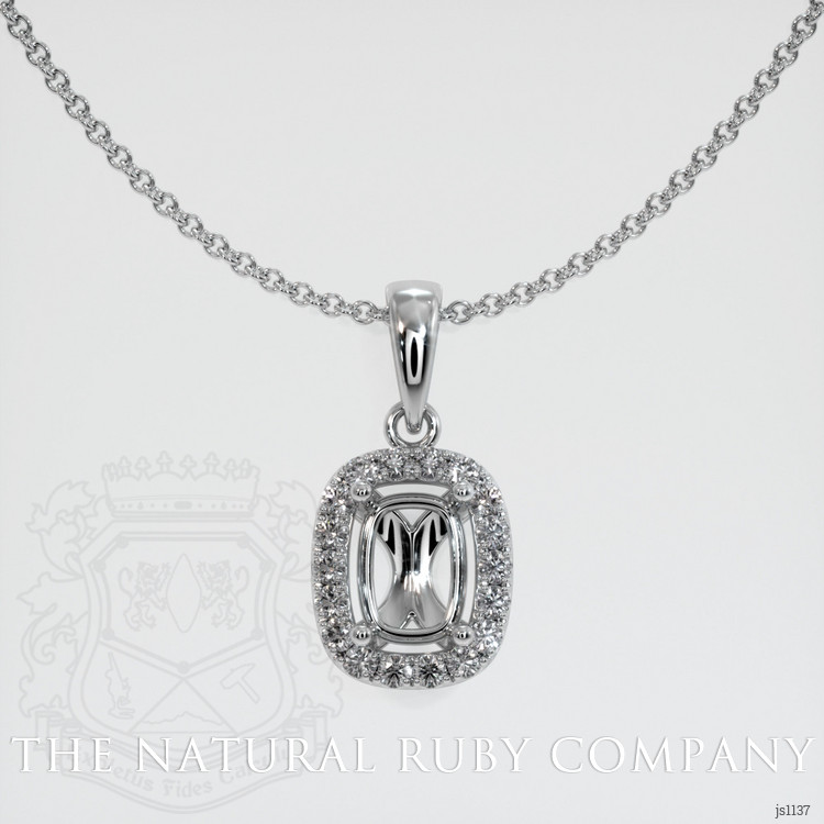 Platinum 950 Pave Pendant Setting