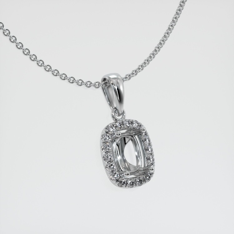 Platinum 950 Pave Pendant Setting