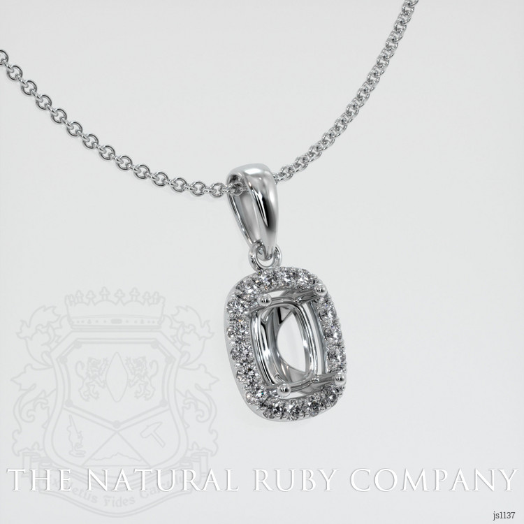 Platinum 950 Pave Pendant Setting