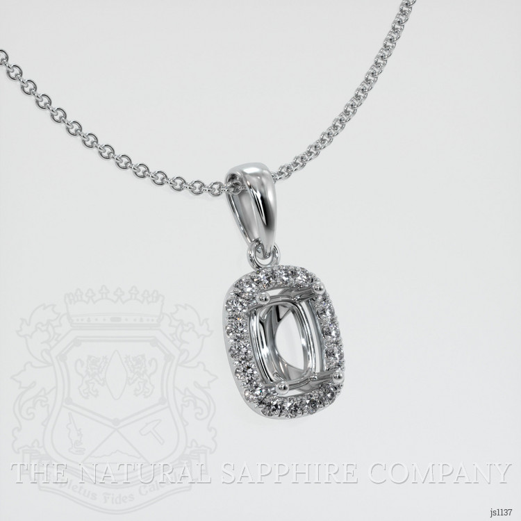 Platinum 950 Pave Pendant Setting
