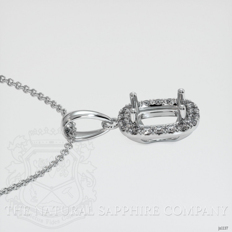 Platinum 950 Pave Pendant Setting