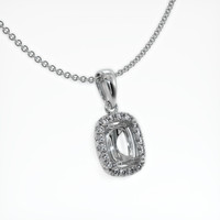 10K White Gold Pave Pendant Setting Image
