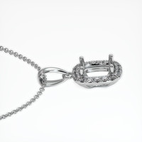 10K White Gold Pave Pendant Setting Image