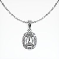 18K White Gold Pave Pendant Setting Video