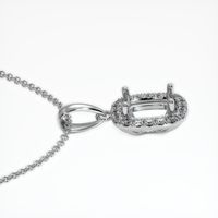 18K White Gold Pave Pendant Setting Image
