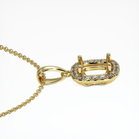 10K Yellow Gold Pave Pendant Setting Image
