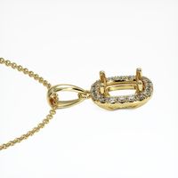 14K Yellow Gold Pave Pendant Setting Image