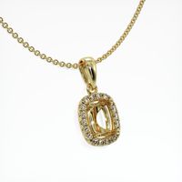 18K Yellow Gold Pave Pendant Setting Image