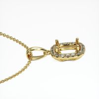 18K Yellow Gold Pave Pendant Setting Image