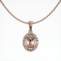 14K Rose Gold Pave Pendant Setting Video