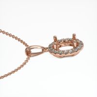 14K Rose Gold Pave Pendant Setting Image