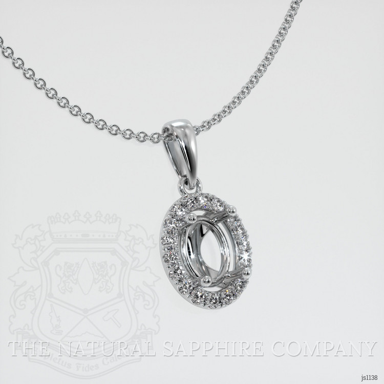 Silver Pave Pendant Setting