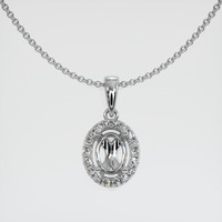 10K White Gold Pave Pendant Setting Video