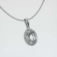 10K White Gold Pave Pendant Setting Image
