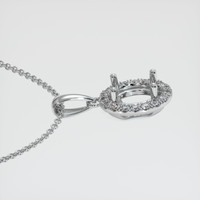 10K White Gold Pave Pendant Setting Image
