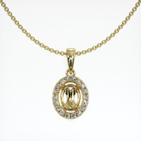 10K Yellow Gold Pave Pendant Setting Video