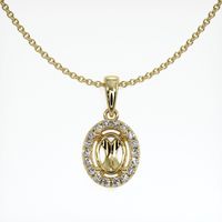 14K Yellow Gold Pave Pendant Setting Video