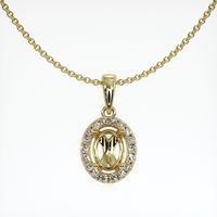 18K Yellow Gold Pave Pendant Setting Video