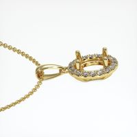 18K Yellow Gold Pave Pendant Setting Image
