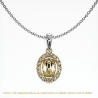 14K Yellow & White Pave Pendant Setting Video