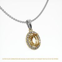 14K Yellow & White Pave Pendant Setting Image