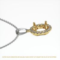 14K Yellow & White Pave Pendant Setting Image