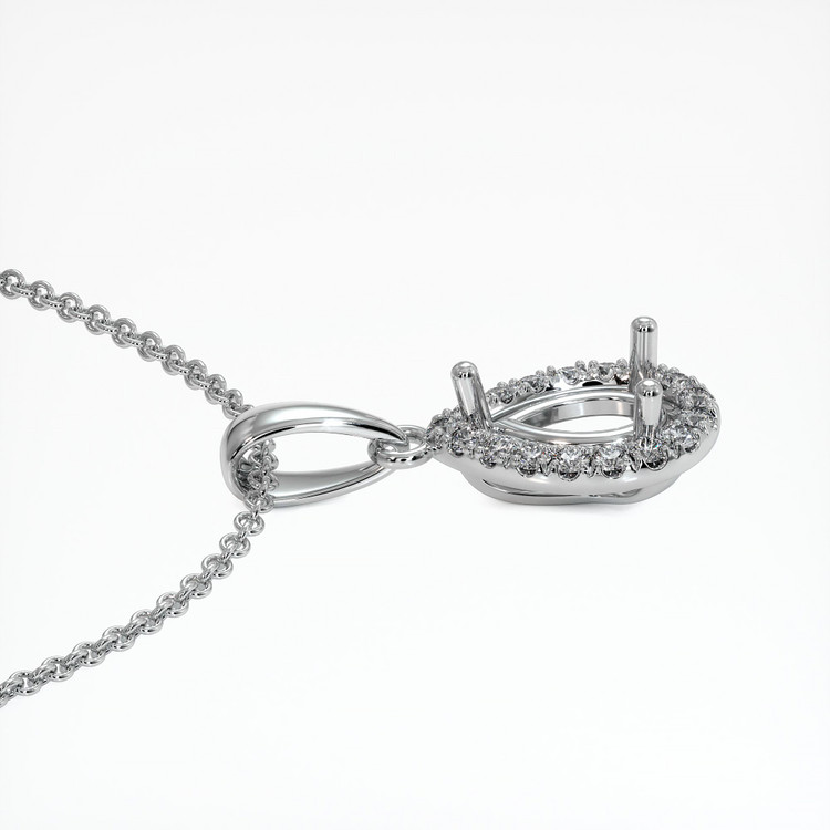 Platinum 950 Pave Pendant Setting