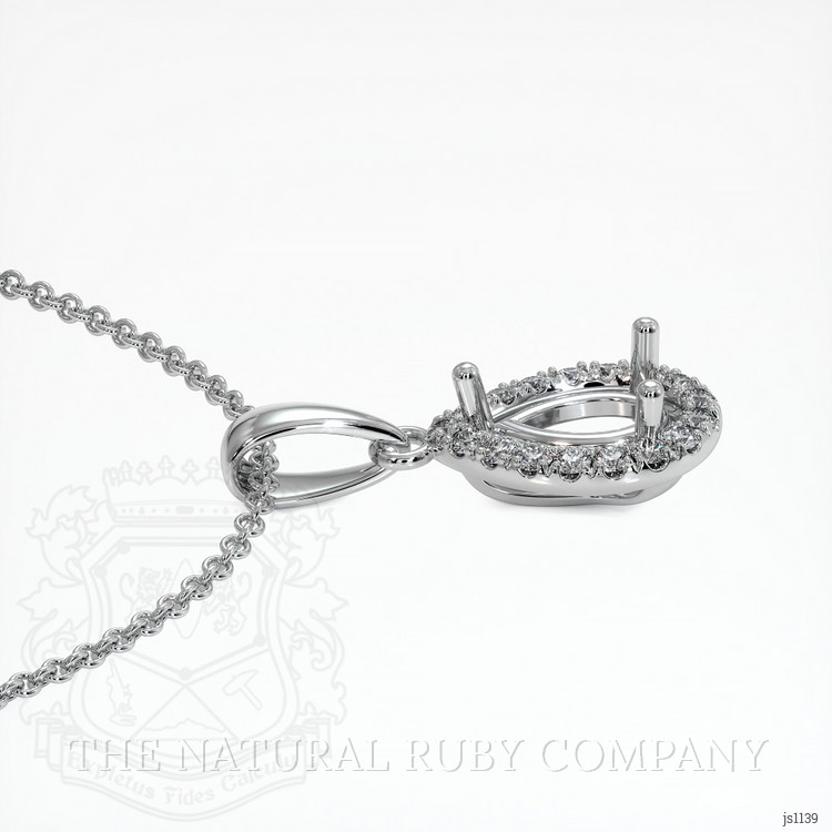 Platinum 950 Pave Pendant Setting