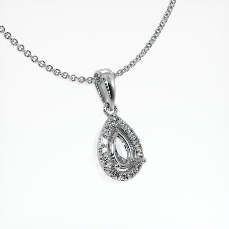 Silver Pave Pendant Setting