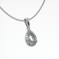 18K White Gold Pave Pendant Setting Image
