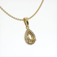 18K Yellow Gold Pave Pendant Setting Image