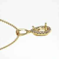18K Yellow Gold Pave Pendant Setting Image