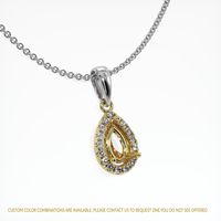 14K Yellow & White Pave Pendant Setting Image