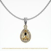 18K Yellow & White Pave Pendant Setting Image