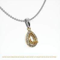 18K Yellow & White Pave Pendant Setting Image