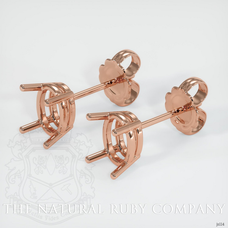 14K Rose Gold Studs Earring Setting