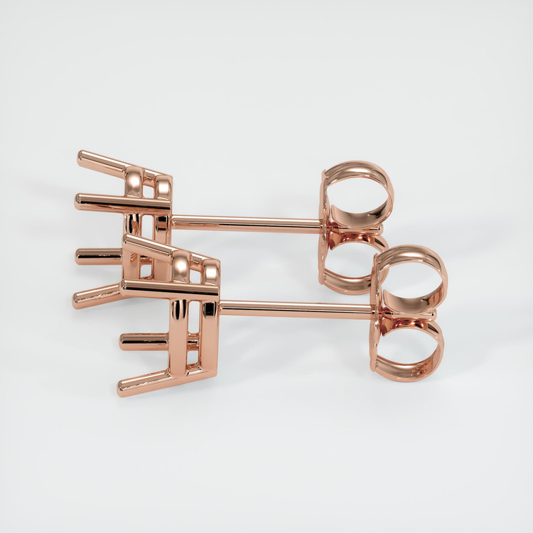 14K Rose Gold Studs Earring Setting