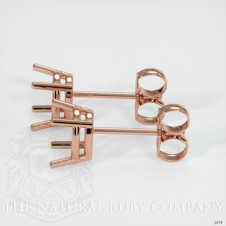 14K Rose Gold Studs Earring Setting