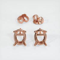 14K Rose Gold Studs Earring Setting Image