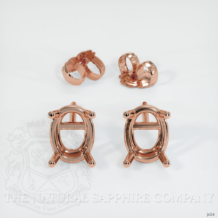 14K Rose Gold Studs Earring Setting