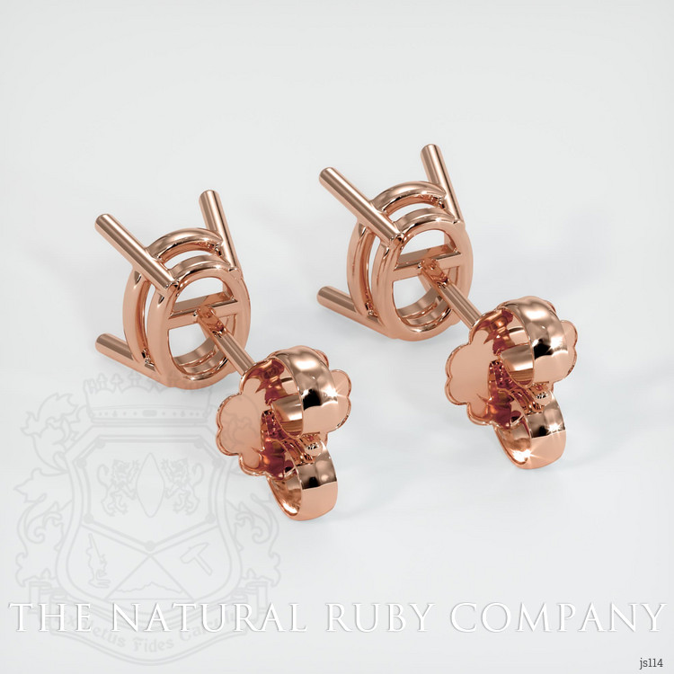14K Rose Gold Studs Earring Setting