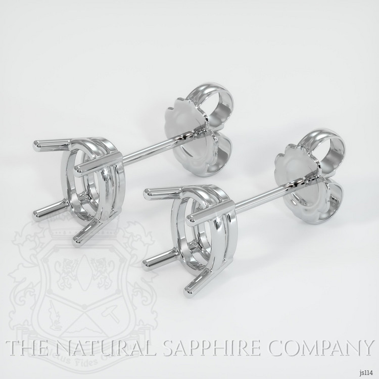 14K White Gold Studs Earring Setting