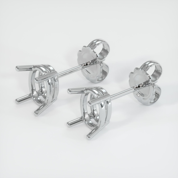 14K White Gold Studs Earring Setting