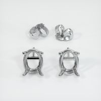 14K White Gold Studs Earring Setting Image