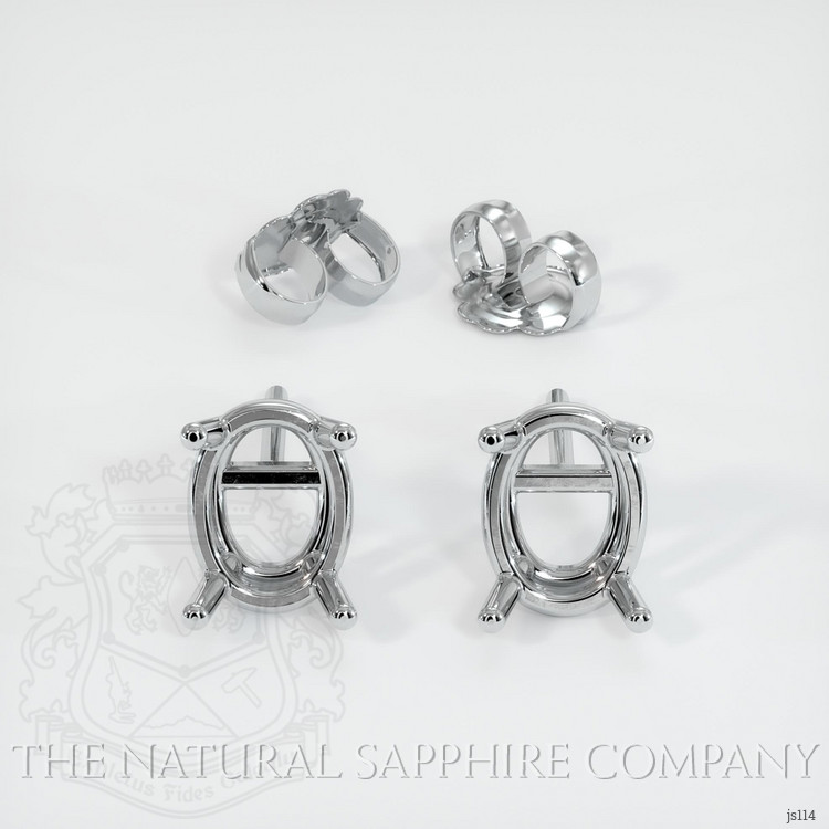 14K White Gold Studs Earring Setting