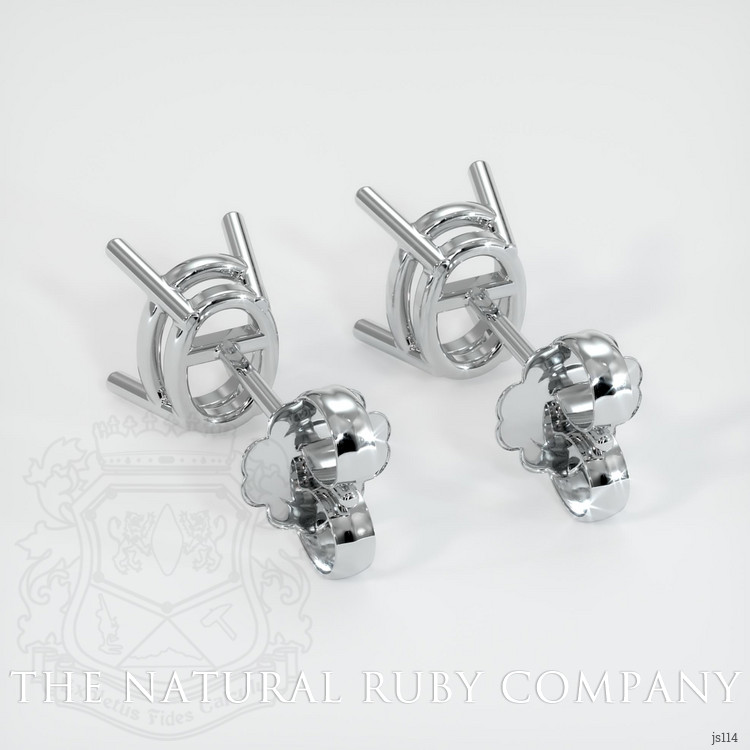 14K White Gold Studs Earring Setting
