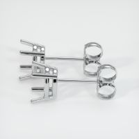 18K White Gold Studs Earring Setting Image