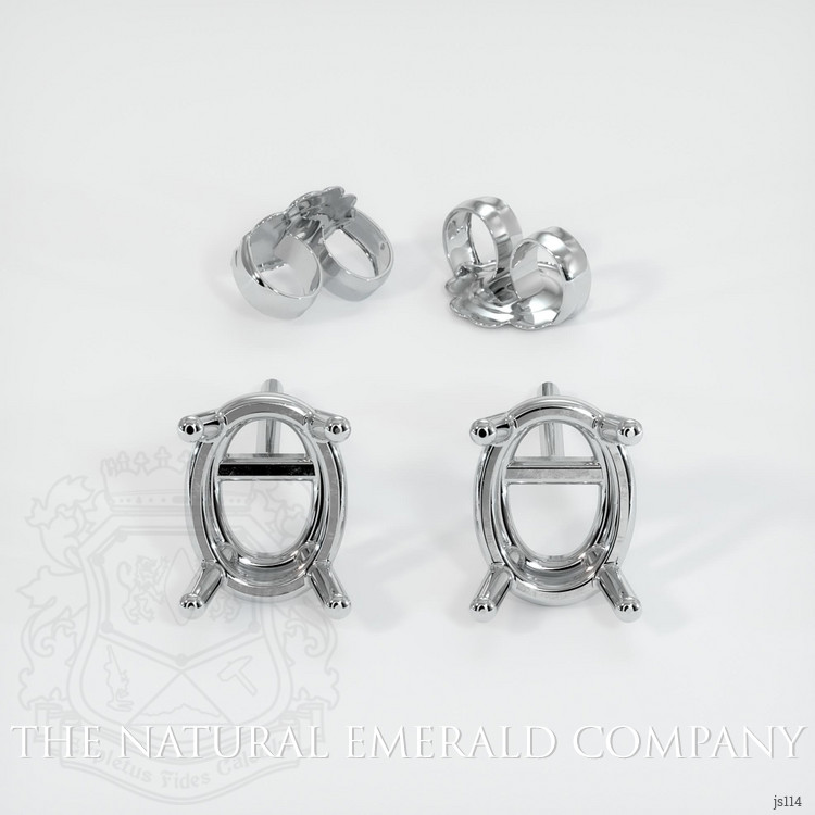 18K White Gold Studs Earring Setting