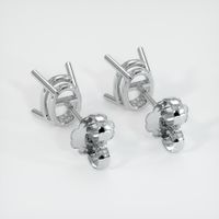 18K White Gold Studs Earring Setting Image